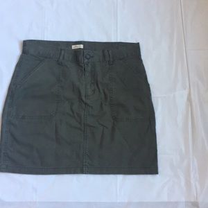 Army green A-line Hollister skirt